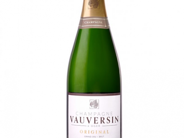 Champagne Vauversin Oger habillage luxe prestige rosé cote de blancs coiffe sparflex collerette design étiquettes