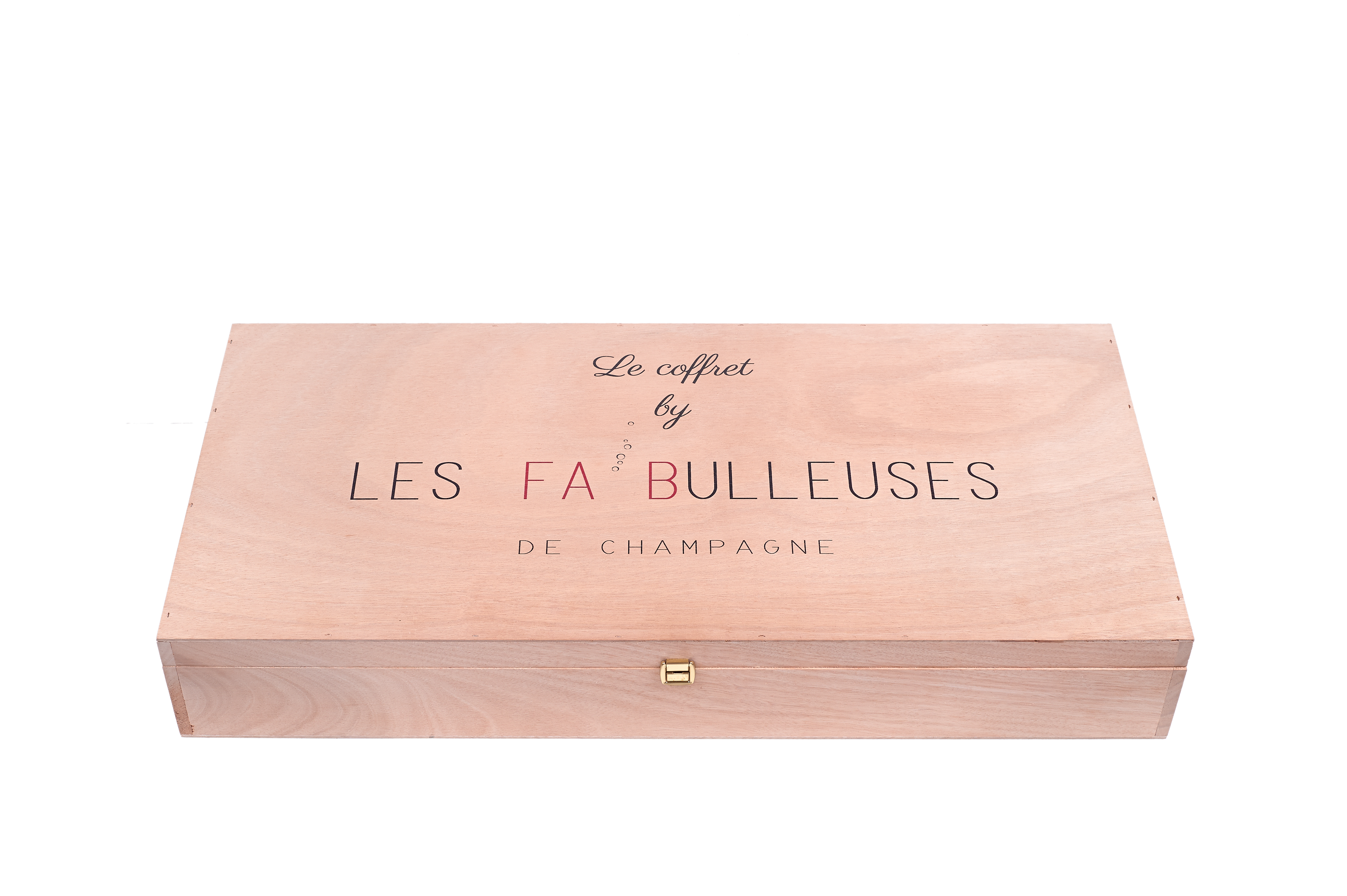 Les Fa'bulleuses de champagne wine box packaging coffret