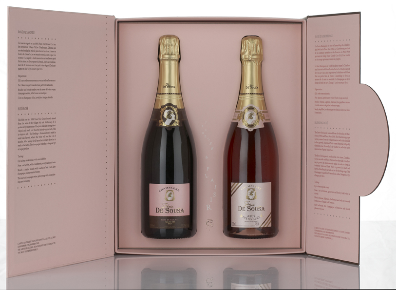 Champagne Valentin Leflaive avize vine win identité visuelle étui design tasting box